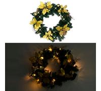 vidaXL Couronne de Noël avec lumières LED Vert 60 cm PVC