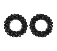 vidaXL Couronnes de Boules de Noël 2 pcs Noir 33 x 33 x 7 cm, Couronne de Salon, Ronde, Design Moderne, Légère et Durable, Décoration de Fête, Intérieur et Extérieur