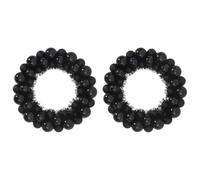 vidaXL Couronnes de Boules de Noël 2 pcs Noir 33 x 33 x 7 cm, Couronne de Salon, Ronde, Design Moderne, Légère et Durable, Décoration de Fête, Intérieur et Extérieur