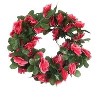vidaXL Couronnes de Noël 6 pcs. Roses de printemps rouge 250 cm