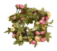 vidaXL Couronnes de Noël fleurs 6 pcs. Rose 215 cm