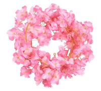 vidaXL Couronnes de Noël fleurs 6 pcs. Rose foncé 180 cm