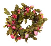vidaXL Couronnes de Noël Fleurs 6 pcs. Rose rouge 215 cm