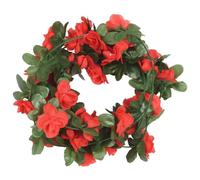vidaXL Couronnes de Noël fleurs 6 pcs. Roses de printemps rouge 250 cm