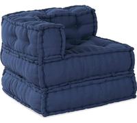 vidaXL Pouf modulaire Indigo 70x70x54 en Tissu