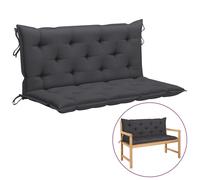 vidaXL Coussin de balancelle Anthracite 120 cm Tissu
