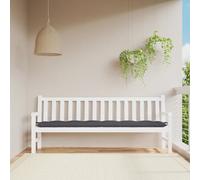 vidaXL Coussin de Banc de Jardin, Revêtement de Banc avec Jeux de Cordes, Coussin d'Extérieur Imperméable, Anthracite 200x50x7 cm Tissu Oxford