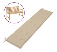 vidaXL Coussin de banc de jardin beige 200x50x3 cm tissu oxford