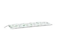 vidaXL Coussin de Banc de Jardin, Coussin de Siège, Coussin de Banc de Patio, Coussin de Meuble de Jardin d'Extérieur, Motif de Feuilles 150x50x7 cm