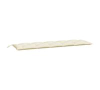 vidaXL Coussin de Banc de Jardin, Coussin de Siège, Coussin de Banc de Patio, Coussin de Meuble de Jardin d'Extérieur, Blanc Crème 180x50x7 cm Tissu Oxford