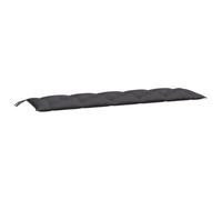 vidaXL Coussin de Banc de Jardin, Coussin de Siège, Coussin de Banc de Patio, Coussin de Meuble de Jardin d'Extérieur, Anthracite 180x50x7 cm Tissu Oxford