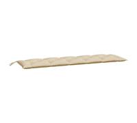 vidaXL Coussin de Banc de Jardin, Coussin de Siège, Coussin de Banc de Patio, Coussin de Meuble de Jardin d'Extérieur, Beige 180x50x7 cm Tissu Oxford
