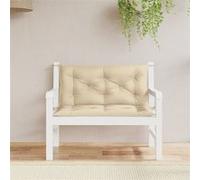vidaXL Coussin de Banc de Jardin, Coussin de Siège, Coussin de Remplacement pour Meuble Patio Extérieur, Beige 100x(50+50)x7 cm Tissu Oxford 314995 Beige G