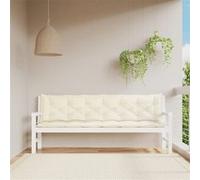 Vidaxl Coussin De Banc De Jardin Blanc Crème Tissu Oxford