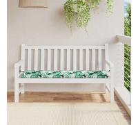 vidaXL Coussin de banc de jardin Floral vert 150 x 50 x 4 cm Tissu Oxford
