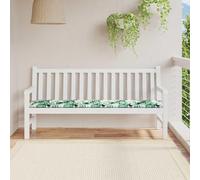 vidaXL Coussin de banc de jardin Floral vert 180 x 50 x 4 cm Tissu Oxford