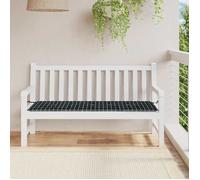vidaXL Coussin de Banc de Jardin, Galette de Chaise Antidérapante, Décoration Terrasse Patio Salle de Séjour, Carreaux Noir 361158