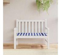 Coussin de Banc de Jardin, Galette de Chaise Antidérapante, Décoration Terrasse Patio Salle de Séjour, Rayures Bleues 361135
