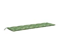 vidaXL Coussin de banc de jardin Motif de feuilles 200x50x7 cm Tissu d'extérieur