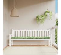 vidaXL Coussin de banc de jardin Motif de feuilles 200x50x7 cm Tissu d'extérieur