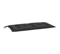 vidaXL Coussin de banc de jardin avec jeux de cordes – Tissu Oxford imperméable Noir 100x50x7 cm