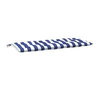 vidaXL Coussin de Banc de Jardin Rayures Bleues et Blanches 120x50x7cm, Coussin, Coussin de Banc, Coussin de Jardin, Coussin d'extérieur