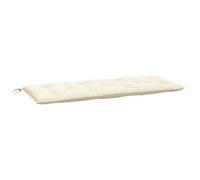 vidaXL Coussin de banc de jardin - jeux de cordes - imperméable tissu Oxford - Crème 120x50x7 cm