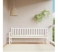 vidaXL Coussin de banc de jardin avec cordes Tissu Oxford imperméable Crème 200x50x7 cm