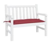 vidaXL Coussin banc de jardin Revêtement avec jeux de cordes Imperméable Rouge bordeaux 100x50x7 cm