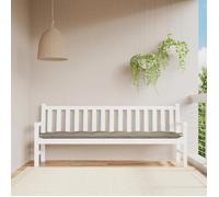 vidaXL Coussin de banc de jardin - Imperméable, tissu Oxford, jeux de cordes - Taupe 200x50x7 cm