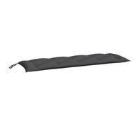 vidaXL Coussin de Banc de Jardin, Revêtement de Banc avec Jeux de Cordes, Coussin d'Extérieur Imperméable, Anthracite 150x50x7 cm Tissu Oxford