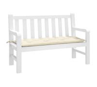 vidaXL Coussin de banc de jardin - jeux de cordes - imperméable tissu Oxford - Crème 120x50x7 cm