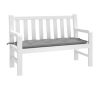 vidaXL Coussin de Banc de Jardin, Revêtement de Banc avec Jeux de Cordes, Coussin d'Extérieur Imperméable, Gris 120x50x7 cm 361584