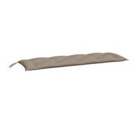 vidaXL Coussin de Banc de Jardin, Revêtement de Banc avec Jeux de Cordes, Coussin d'Extérieur Imperméable, Taupe 150x50x7 cm Tissu Oxford