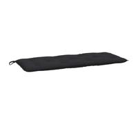 vidaXL Coussin de banc de jardin – Revêtement avec jeux de cordes – Imperméable – Noir 120x50x7 cm