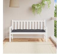 vidaXL Coussin de Banc de Jardin, Revêtement de Banc avec Jeux de Cordes, Coussin d'Extérieur Imperméable, Anthracite 150x50x7 cm Tissu Oxford