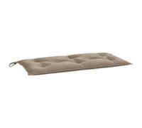 vidaXL Coussin de Banc de Jardin, Revêtement de Banc avec Jeux de Cordes, Coussin d'Extérieur Imperméable, Taupe 100x50x7 cm 361572 Blanc G