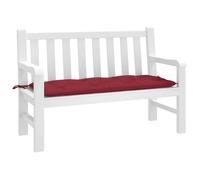 vidaXL Coussin de Banc de Jardin, Revêtement de Banc avec Jeux de Cordes, Coussin d'Extérieur Imperméable, Rouge Bordeaux 120x50x7 cm