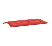vidaXL Coussin de banc de jardin 361570 – Imperméable, revêtement avec jeux de cordes Rouge 100x50x7 cm