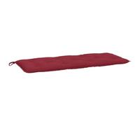 vidaXL Coussin de banc de jardin Revêtement avec jeux de cordes Imperméable Rouge Bordeaux