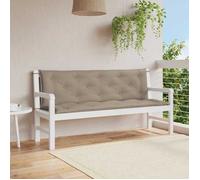 vidaXL Coussin de banc de jardin taupe 150x(50+50)x7 cm tissu oxford 315024