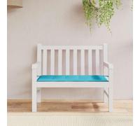 vidaXL Coussin de banc de jardin Turquoise 120 x 50 x 4 cm Tissu Oxford