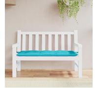 vidaXL Coussin de banc de jardin 120x50x7 cm Turquoise en tissu d'extérieur