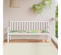 vidaXL Coussin de banc de jardin vert et rose 180 x 50 x 4 cm Tissu Oxford