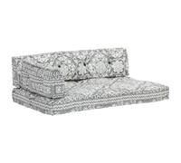 vidaXL Coussin de canapé palette Gris clair Tissu Patchwork