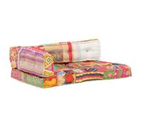 Vidaxl Coussin De Canapé Palette Multicolore Tissu Patchwork Multicolore