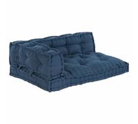 Vidaxl Coussin De Canapé Sur Palette 3 Pcs Indigo Tissu