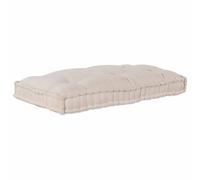 Coussin de canapé sur palette en tissu crème