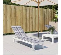 Vidaxl Coussin De Chaise De Terrasse Carreaux Gris (75+105)X50x3 Cm 314187 Multicolore