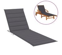 vidaXL Coussin de chaise longue Anthracite 200x70x3 cm Tissu